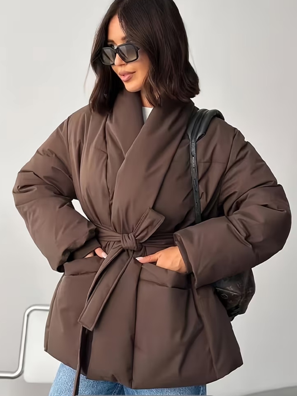 Women'S Fashionable Elegant Coat/Tie-Waist Women'S Jacket